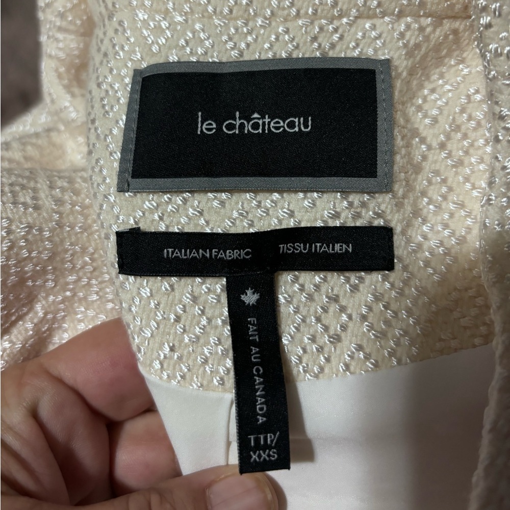 Le Chateau white wool trench coat xxs nwt - Picture 14 of 16
